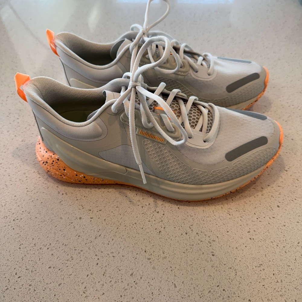 Lululemon Gray and Orange Sneakers